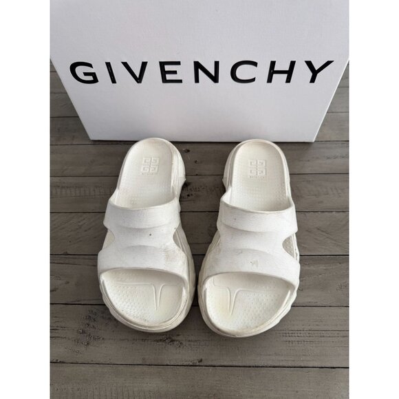 GIVENCHY Marshmallow Platform Slide Sandals Off White Rubber Size 38 8 - Picture 3 of 9